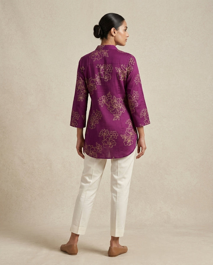 Amethyst Botanical Gilded Shirt