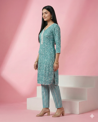 Floral Printed Cotton 2 Pc Set 4