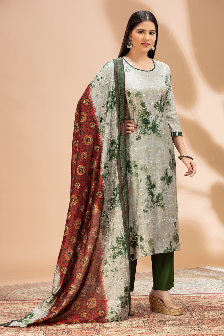 Pastle Green Cotton Suit Set