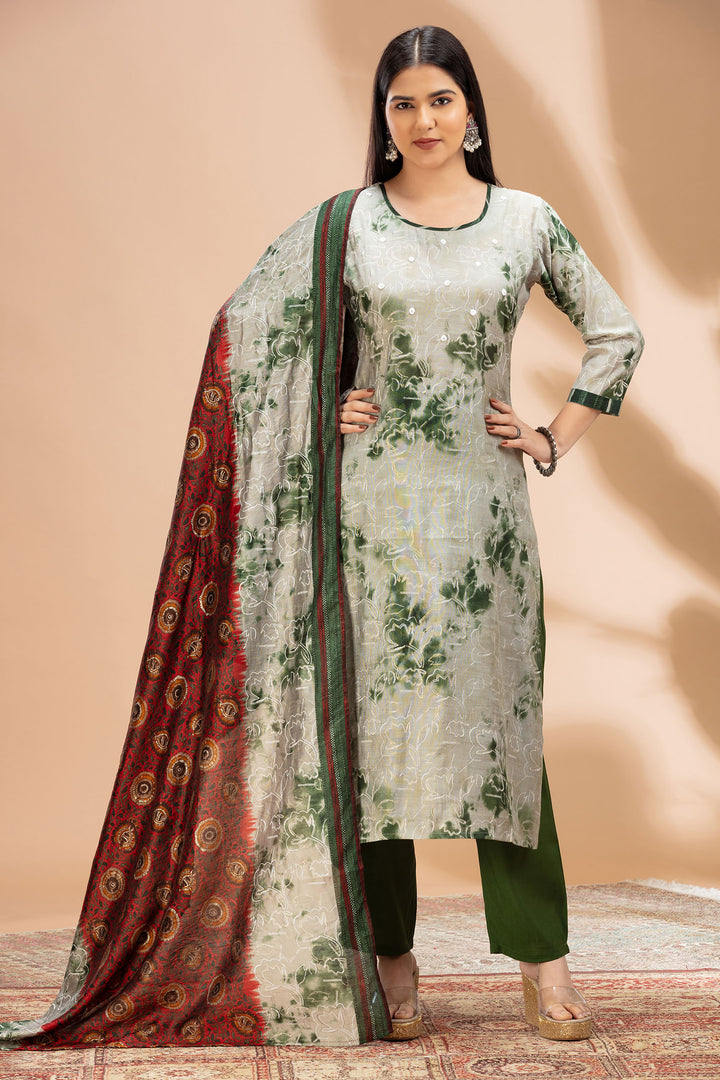 Pastle Green Cotton Suit Set