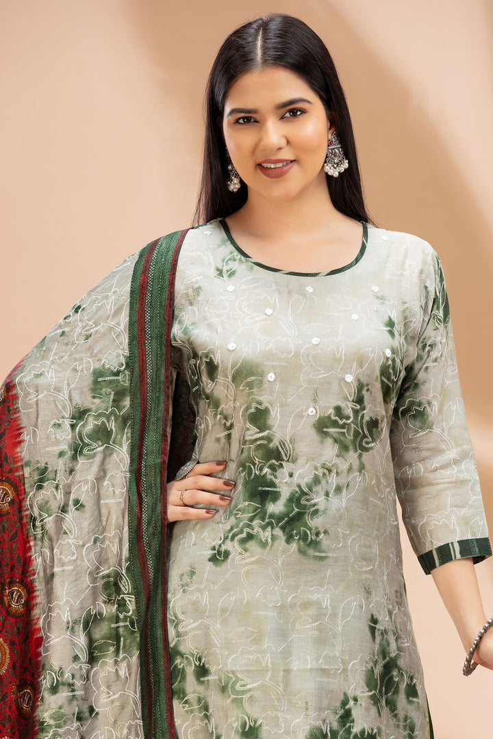 Pastle Green Cotton Suit Set