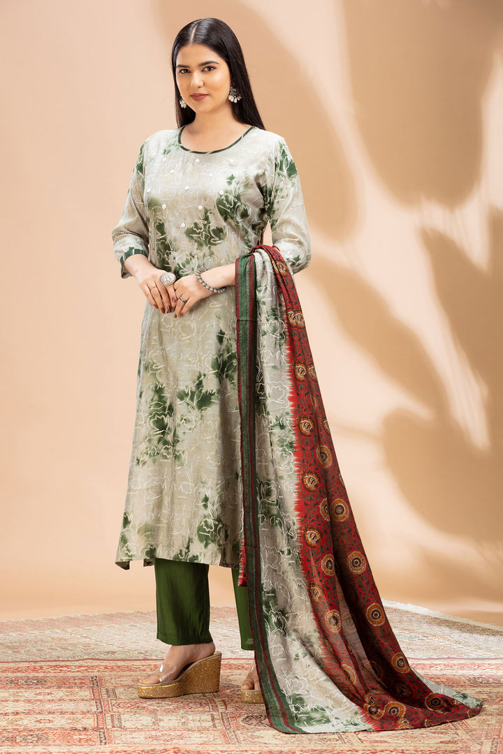 Pastle Green Cotton Suit Set