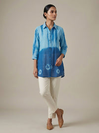 Azure Indigo Shibori Tunic 1