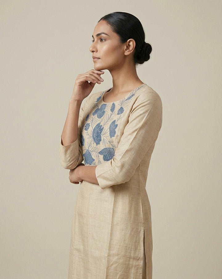 Ivory "Marigold Petal" Empire Dress TITLE