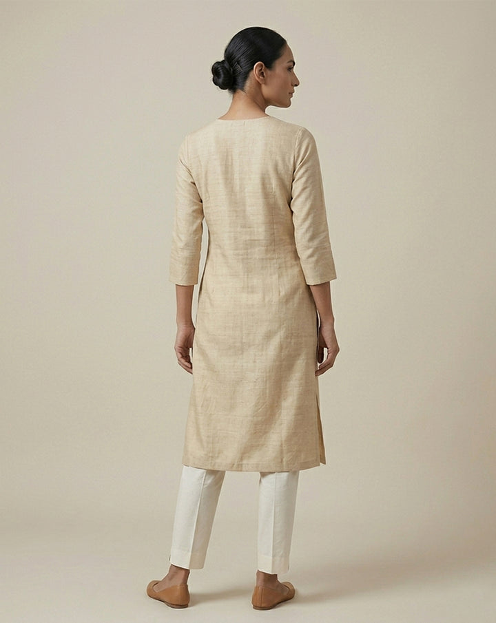 Ivory "Marigold Petal" Empire Dress TITLE