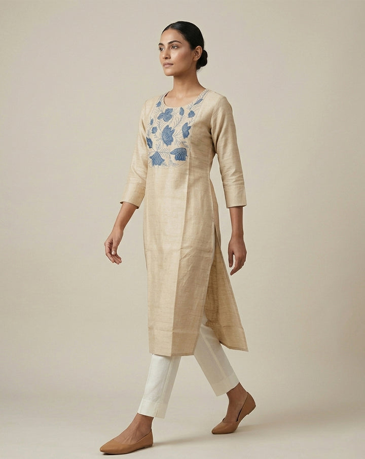 Ivory "Marigold Petal" Empire Dress TITLE