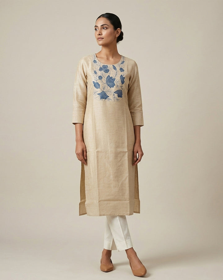 Ivory "Marigold Petal" Empire Dress TITLE