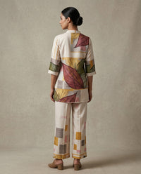 Abstract Leaf Print Co-Ord Set 4