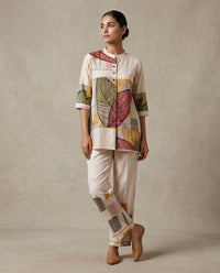 Abstract Leaf Print Co-Ord Set 1