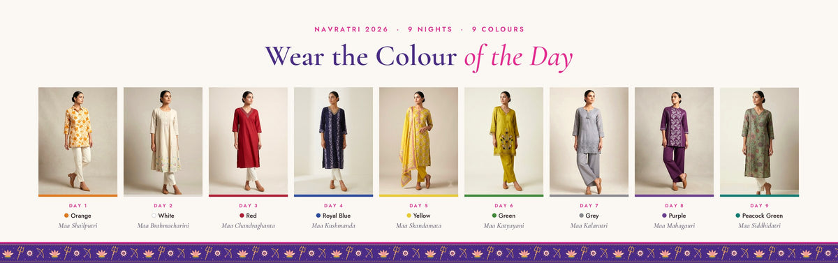 Navratri 2026 – wear the colour of the day, all nine days