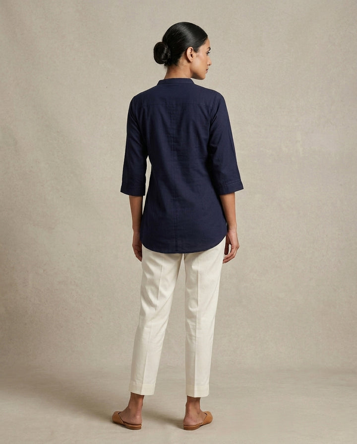 "Lace Whisper" Lace Embroidered Cotton Tunic