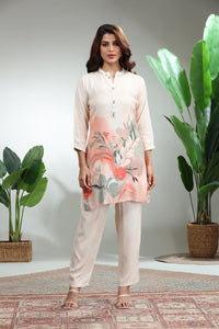 CREAM Printed Co- Ords,GO-759 1