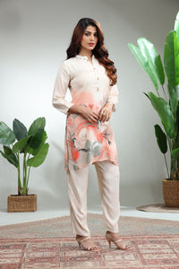CREAM Printed Co- Ords,GO-759 3