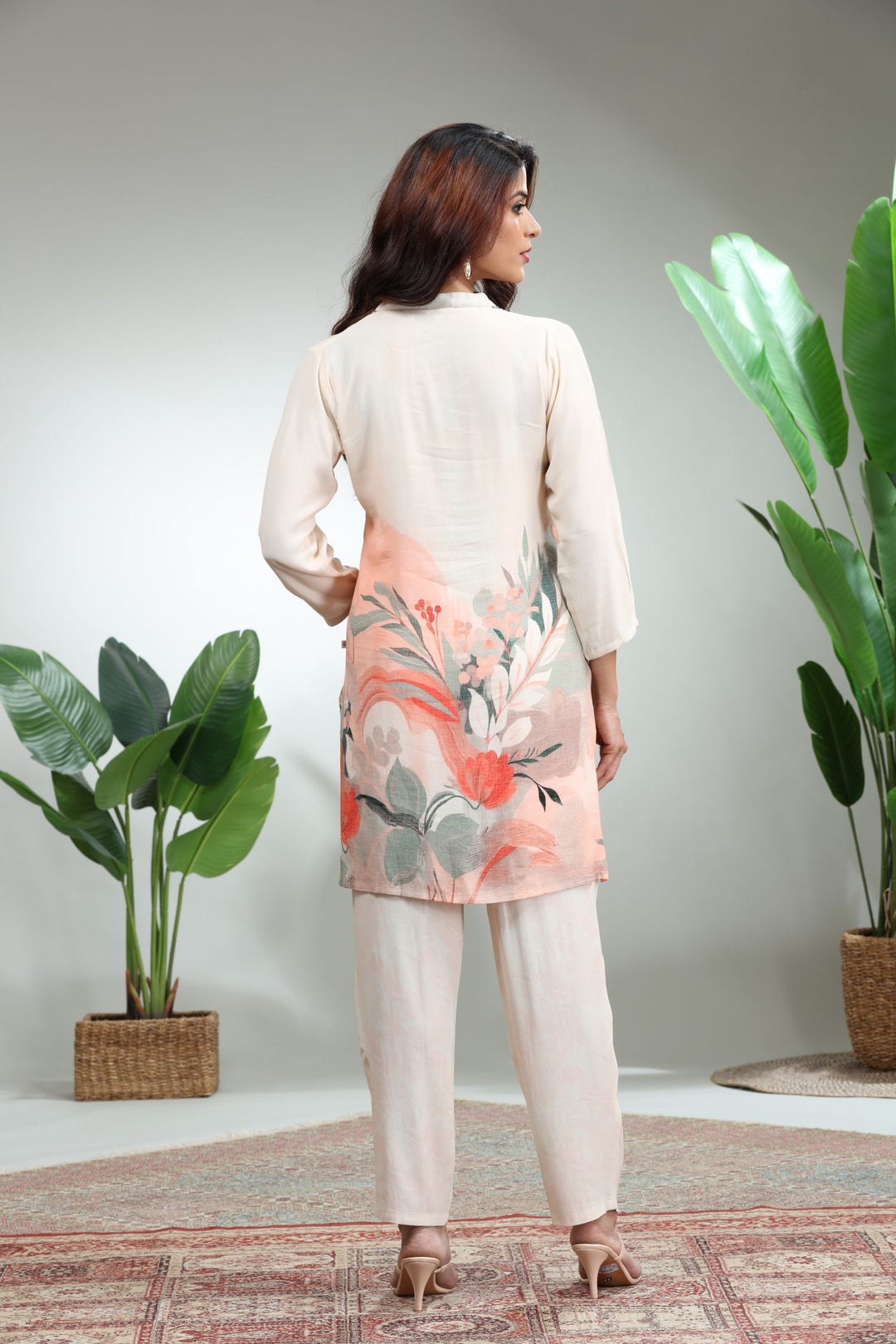 CREAM Printed Co- Ords,GO-759