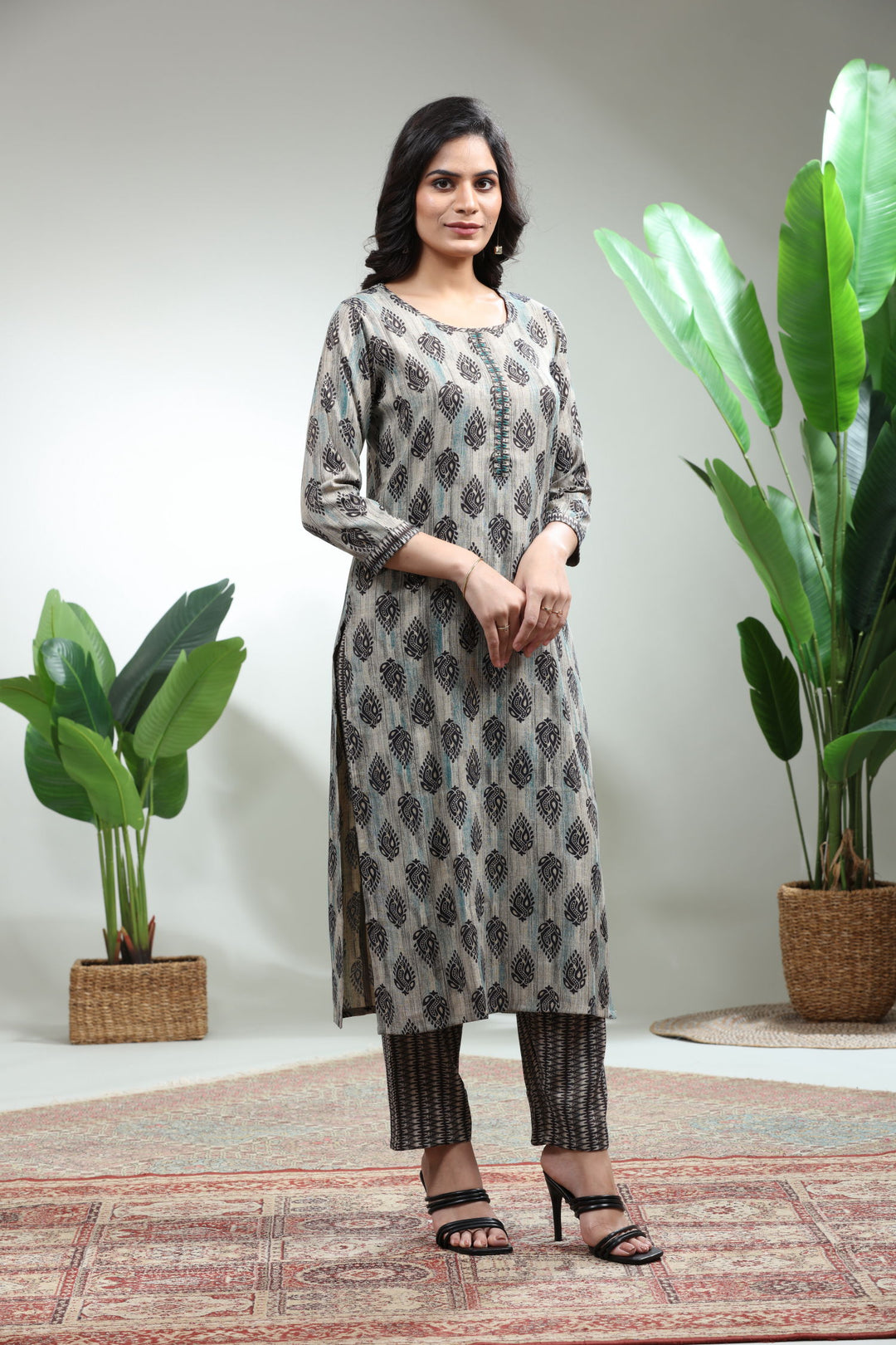 Black Kurti With Pant,GO-762