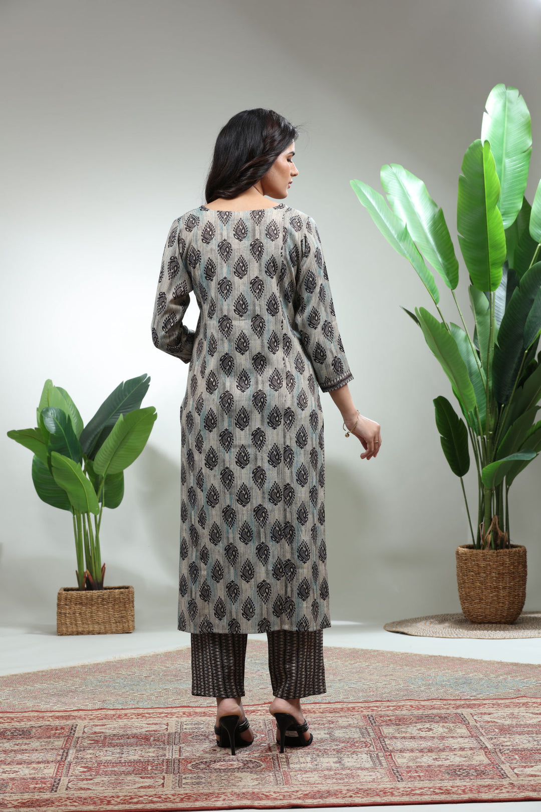 Black Kurti With Pant,GO-762