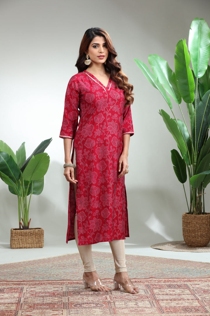 MAROON KURTI,GO-776