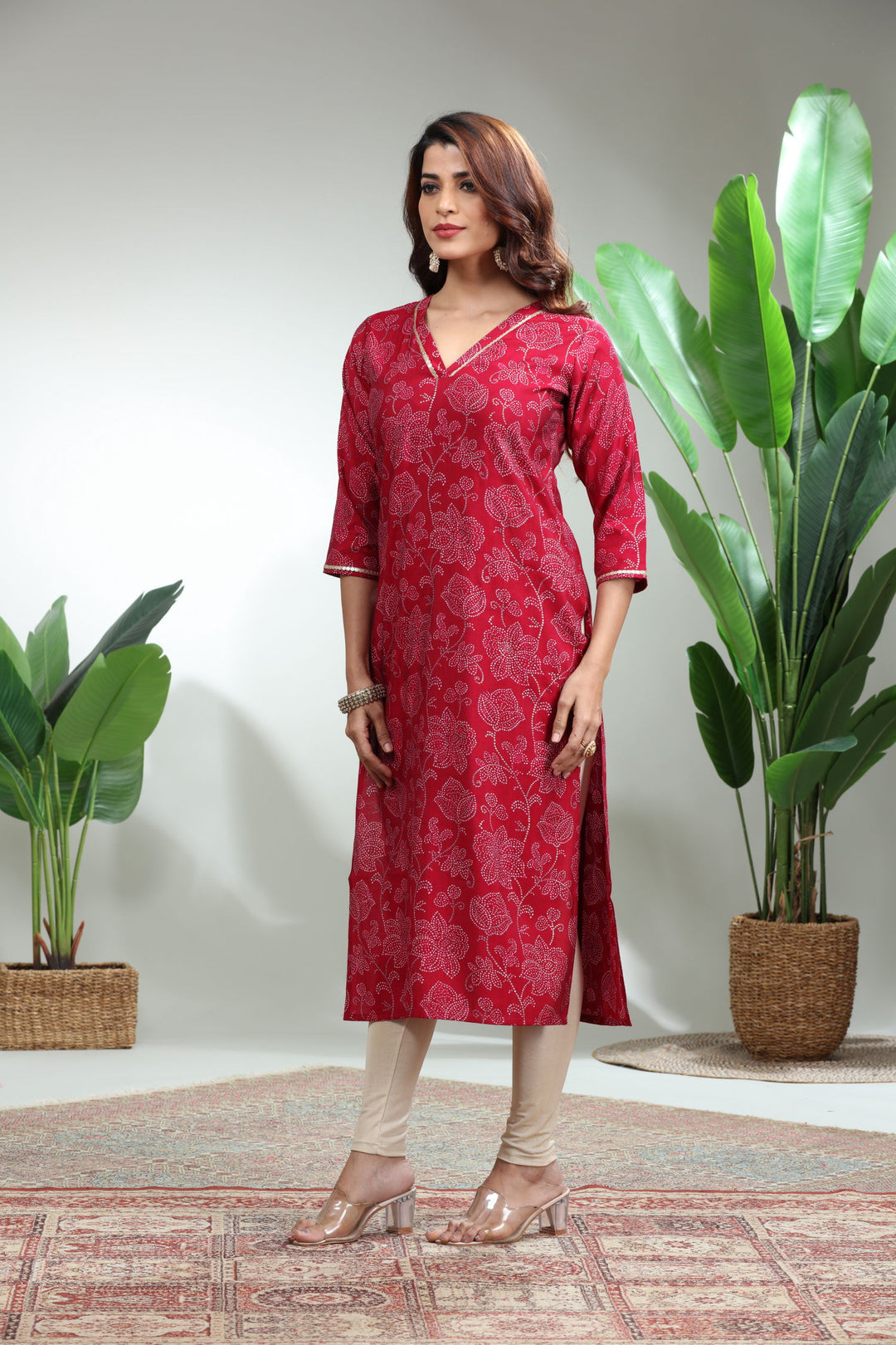 MAROON KURTI,GO-776