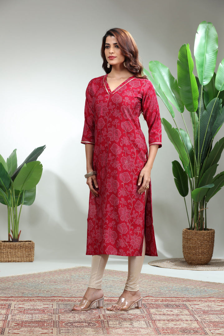 MAROON KURTI,GO-776