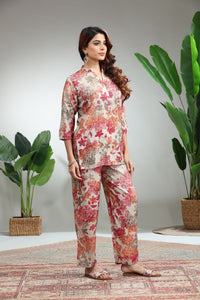 Ivory Rust Printed Cotton Co-Ord Set 5