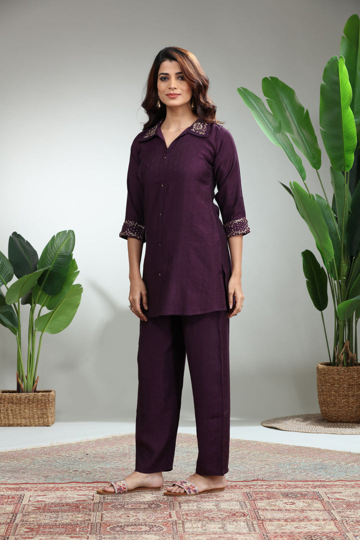 PURPLE COORDSET,GO-836