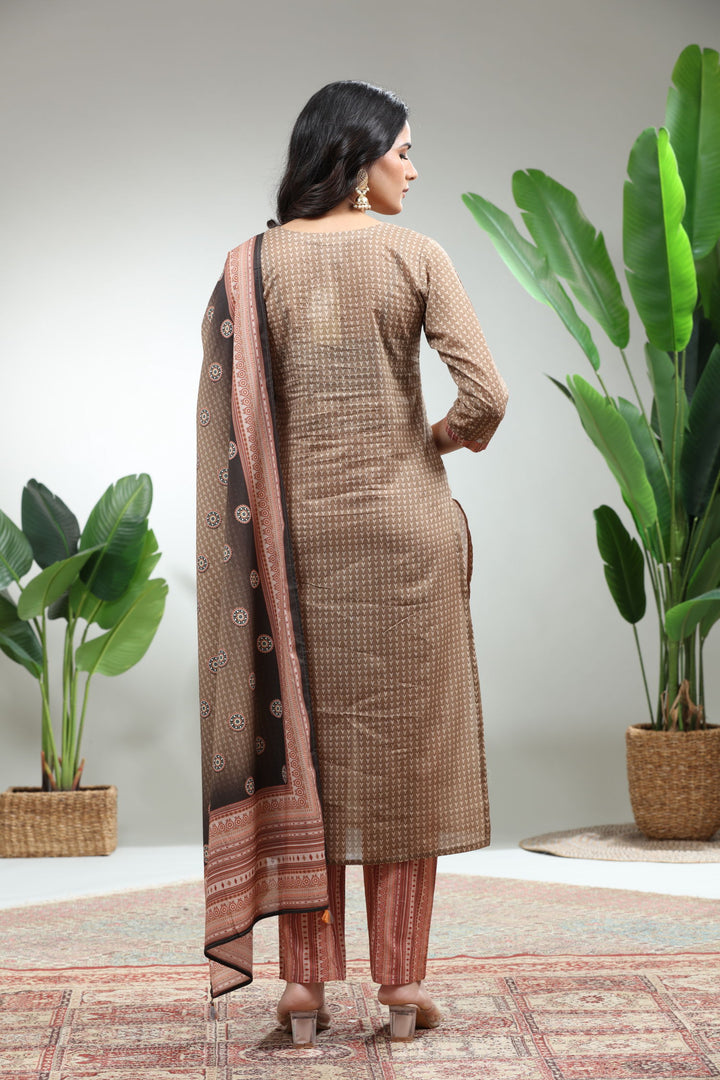 BROWN 3 PIECE SET,GO-841