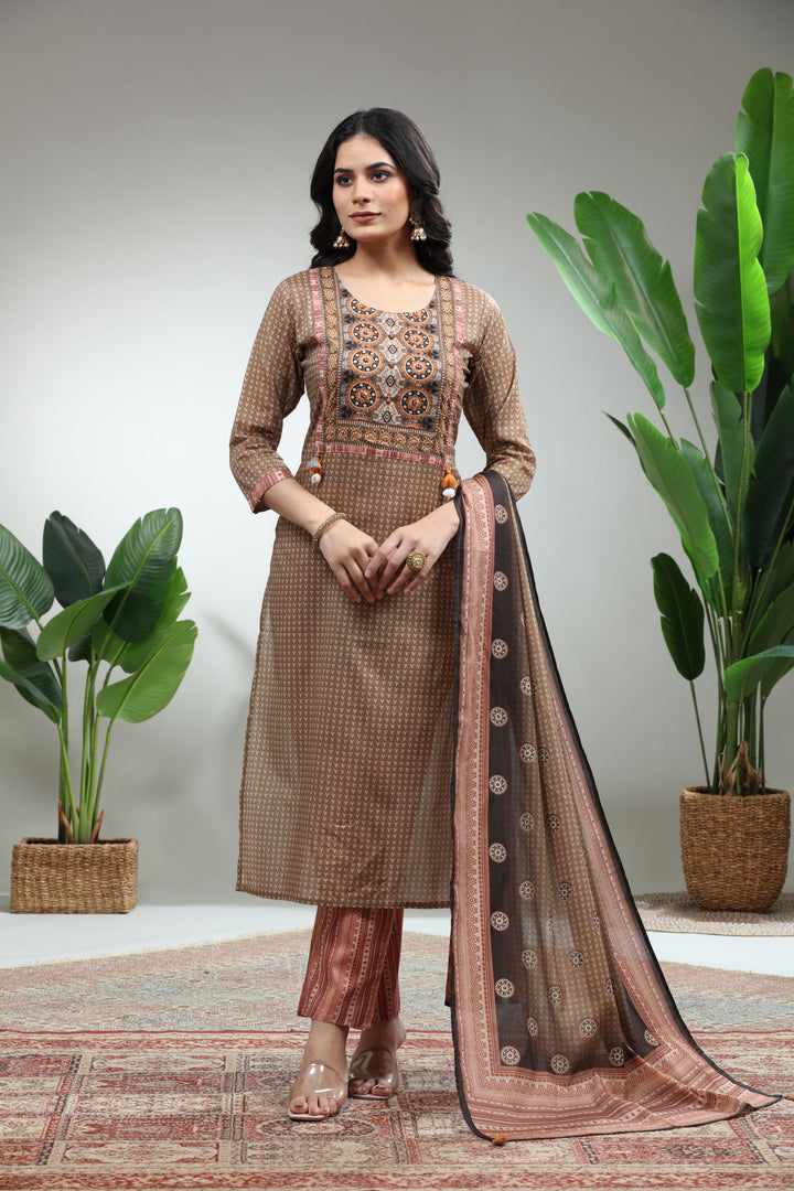 BROWN 3 PIECE SET,GO-841