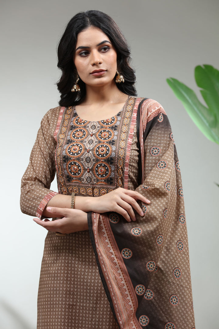 BROWN 3 PIECE SET,GO-841