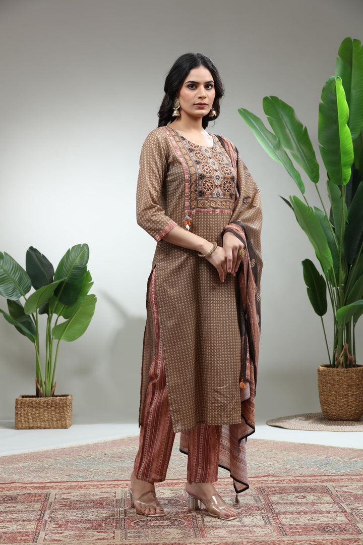 BROWN 3 PIECE SET,GO-841