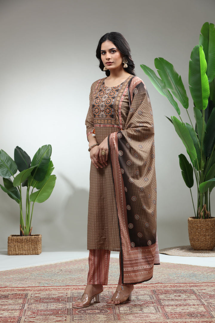BROWN 3 PIECE SET,GO-841