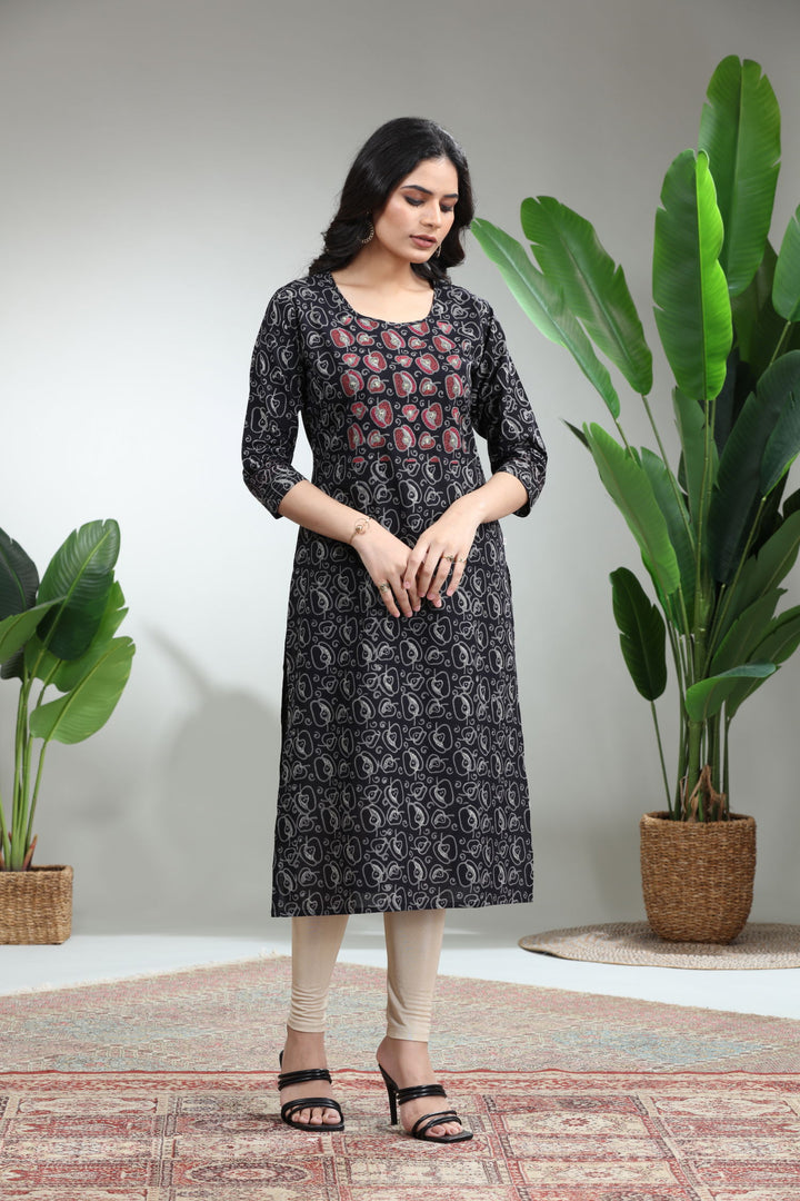 BLACK KURTI,GO-849
