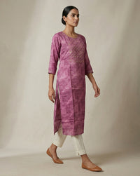 Orchid Pink Muslin Kurti 2