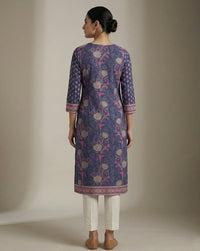 Elegant Floral Print Straight Kurta 3